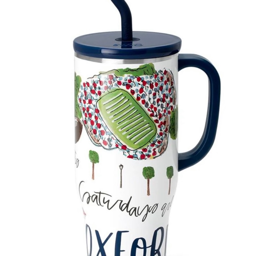Saturdays in Oxford Swig‎ 40oz Mega Mug Insulated Tumbler NWT